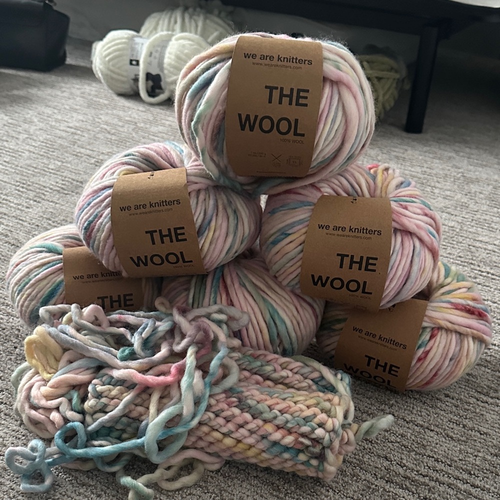 We Are Knitters Multicolor Yarnicorn 100% wool 7 skeins bundle
